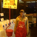 Jimmy Lewis ringing the bell at Fareway