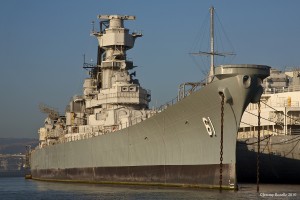 The U.S.S. Iowa as she sits and waits for her new home. (Image courtesy Jeremy Bonelle © 2010)