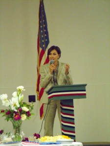 Lt. Governor Kim Reynolds spoke to the Poweshiek County Republicans in Montezuma on Friday evening