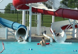 The Edmundson Park Swimming Pool features 3 slides for wet summer fun
