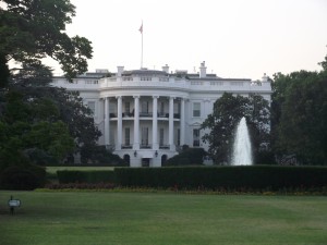 The more commonly recognized White House South Portico