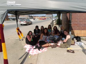 These Harry Potter fans started early to enjoy the whole experience of the final Potter film.