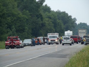 Scene at a Friday Accident that sent 4 people to the hospital