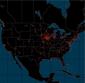 This is what our visitor map looks like for this month. As you can see, our impact goes well beyond Oskaloosa, and in fact Iowa.