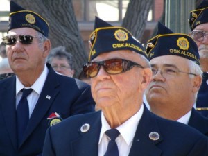 Members of the Oskaloosa American Legion and VFW and DAV were on hand for the service on Sunday