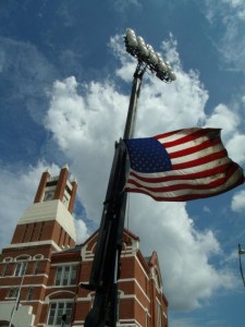 The flag that flew over Ground Zero by Musco is flying once again for the 10th Anniversay of 9/11