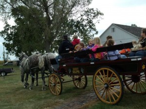 These youngsters were really enjoying their ride at the Fall Festival at Nelson Pioneer Farm on Saturday