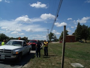 Oskaloosa Street Department and Oskaloosa Fire finish up on the mysterious liquid that appeared on Oskaloosa streets Thursday