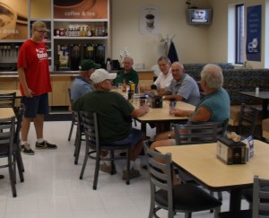 The day of the election started early for Charlie as he visited with those out having breakfast at Hy-Vee
