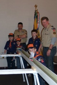 Local Cub Scouts participate in the 2010 Raingutter Regatta.
