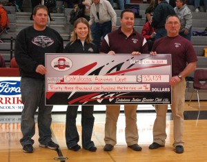 Oskaloosa Indian Booster Club Presented This Gift To The Oskaloosa Activities Department Friday Evening