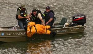Cold Water Rescue Training was part of a recent training session hosted by the Mahaska County Conservation Board (photo submitted)