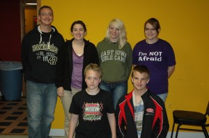 Coach Clark and the OHS Bowling Team that was on hand for the banquet