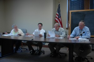 From left to right; County Auditor Kay Swanson, Supervisors Greg Gordy, Ken Rozenboom and Willie Van Weelden