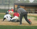 Peyton Crouse is seen sliding home at a recent Babe Ruth game at the Lacey Complex (submitted photo)