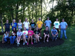 Those members assisting were - Front row: Latisha Mason, Katrina Elliott and Rabbit, Veronica Bolibaugh, Sienna DeJong, Leah Van Maanen, Nicole McCrea, Logan Gross, Skylar DeJong. Back Row: Emily Van Donselaar, Rachel Adams, Alexis Fuller, Lisa Wanders, Julie Wanders, Jamie Stewart, Reece Strasser, Garrett Gilliland, and Cole Poe. Leaders and parents not pictured assisting were: Diane Stewart, Robyn McCrea, Penny Adams, Karen Adams, Jeff Gilliland, Sherry Elliott, Annette Wanders. The members then had a supper meeting at one of the shelters in the park. (submitted image)