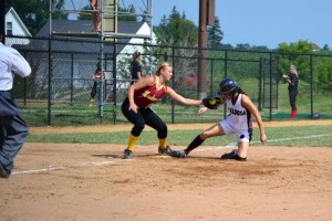 Senior Right Fielder, Maddi Ewing, safe at 3rd base. (submitted photo)