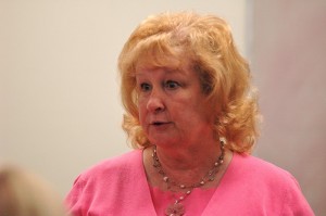 Diane Gawronski, Executive Director of Ottumwa Transit and 10-15 Transit speaks to a group of interested individuals Monday