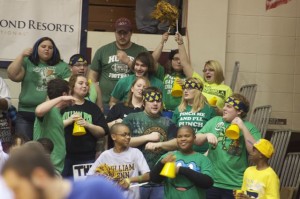 Members of the "Pennzone' make their presence known at the game versus Bethel. The 6th man.