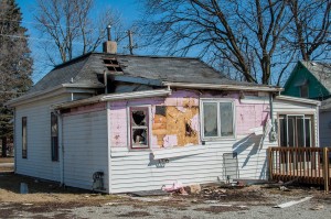 This home located at 1008 B Ave West was destroyed by fire Tuesday evening.
