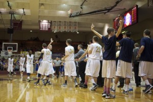 The Penn bench is full of emotion during their early run against Bethel