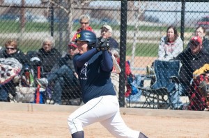 The Statesmen softball team took two games from rival Grand View on Saturday