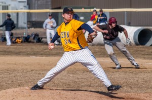 Jared Shoning starting the outing for Penn, lasting 3-2/3 innings in the victory over Viterbo.