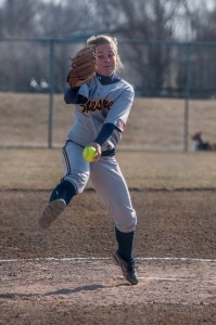 Jennifer Whitehead (Jr., Oskaloosa, Iowa, Biology), who battled through illness earlier in the week, was limited to just 3 1/3 innings.