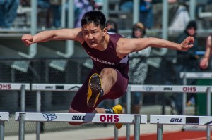 Oskaloosa's Max Johnson at Saturday's Osky Relays.