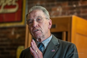 Guns to taxation were topics asked of Senator Grassley on Tuesday afternoon. (photo by Ginger Allsup)