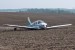 This Piper aircraft crashed Saturday around noon in rural Mahaska County. (photo by Ken Allsup/Oskaloosa News)