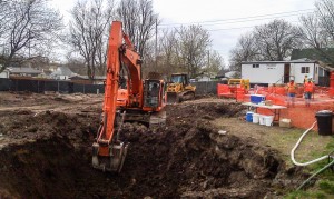 Clean-up work is underway at 407 South H St. and 902 3rd Ave. West in Oskaloosa to remove coal tar from the ground. The contamination went undetected from the nearly 100 year old site until last year.