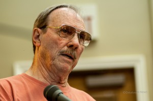 Oskaloosa City Council member Aaron Ver Steeg address the Planning and Zoning Commission on Monday.