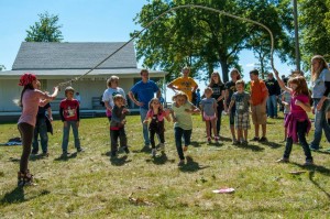 These young people were having fun at the Nelson Pioneer Farm Fall Festival