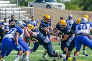 William Penn's Quarterback Taylor Parsons left the game with an injury in the 3rd quarter.
