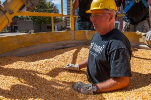 Oskaloosa Fire Captain Dave Christensen was the first 'victim' rescued during Saturday's training class.