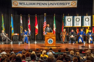 Ronald Langston of Langston Global Enterprises, LLC.addressed the William Penn Student body this week over the importance of staying in school.