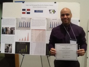 Janseen Almodovar in front of his poster. (submitted photo)
