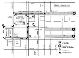 Lighted Christmas Parade Map 2013