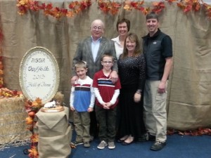 Joe Warrick (back left) with his family at his induction into the USSA Hall of Fame. (submitted photo)