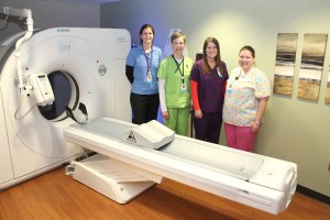 Imaging technologists who will be performing CT scans on the new unit include Heidi Bunnell, Julie Hartke, Nicole Keller and Cassie Heeren. (submitted photo)