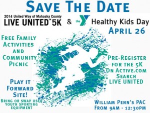 LIVE UNITED 5K and YMCA Healthy Kids Day April 26‏