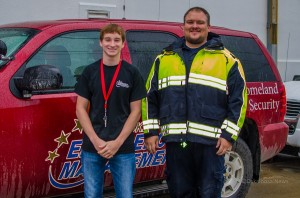 Mahaska County CERT Team Captain Austin Witt (left) and Mahaska County Emergency Manager Jamey Robinson (right)