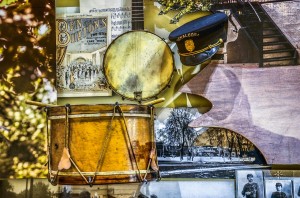 This Brigade Band hat hangs inside the Oskaloosa Historical Montage inside Penn Central Mall. Today, we know the Iowa Brigade Band as The Oskaloosa Municipal Band.