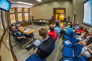 A recent Oskaloosa City Council meeting in which sidewalks and a proposed increase in franchise fees were discussed.