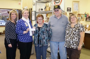 The Mahaska County Outreach Thrift Store, located at 114 N First St. in Oskaloosa, recently presented a $1,014.45 check to the Mahaska Health Partnership Hospice Serenity House. According to Mahaska County Outreach Store Manager Alice Moore, the donation was proceeds from the Thrift Store’s September Bag Sale. Shown at the check presentation are, from left: MHP Hospice Volunteer Coordinator Lisa McNulty, MHP Chief Operating Officer Erin Baldwin, Mahaska County Outreach Thrift Store Manager Alice Moore and Volunteer Keith Moore and MHP Hospice Coordinator Kim Stek. The Mahaska County Outreach Thrift Shop is a non-profit organization. All proceeds raised after normal store expenses are distributed to other non-profit organizations in the county.