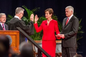 Lt. Governor Kim Reynolds took her oath of office on Friday to start her second term in that role. (photo by Oskaloosa News)