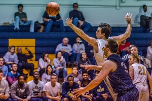 The Statesmen had an upset victory slip through their fingers Saturday against Mount Mercy. Alec Schwab led all players with 29 points.