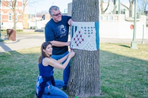 Yarn-Bomb was a new feature this year on the Oskaloosa Square.