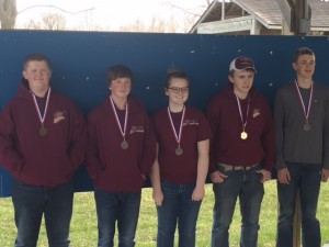 left to right - Spencer Little, Dakota Gillam, Elizabeth De Jong, Josh Nord and Hunter Sheets (submitted photo)